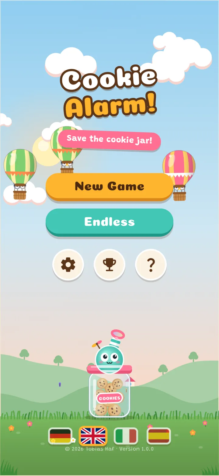 The title screen